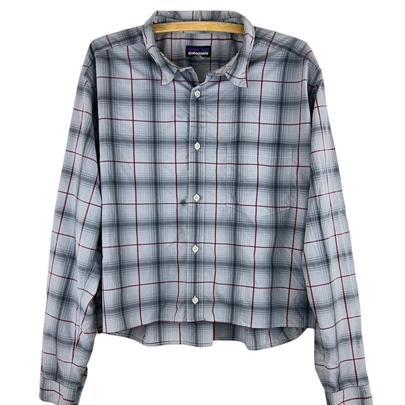 Patagonia Tops - Patagonia Button Down Windowpane Print Top XL